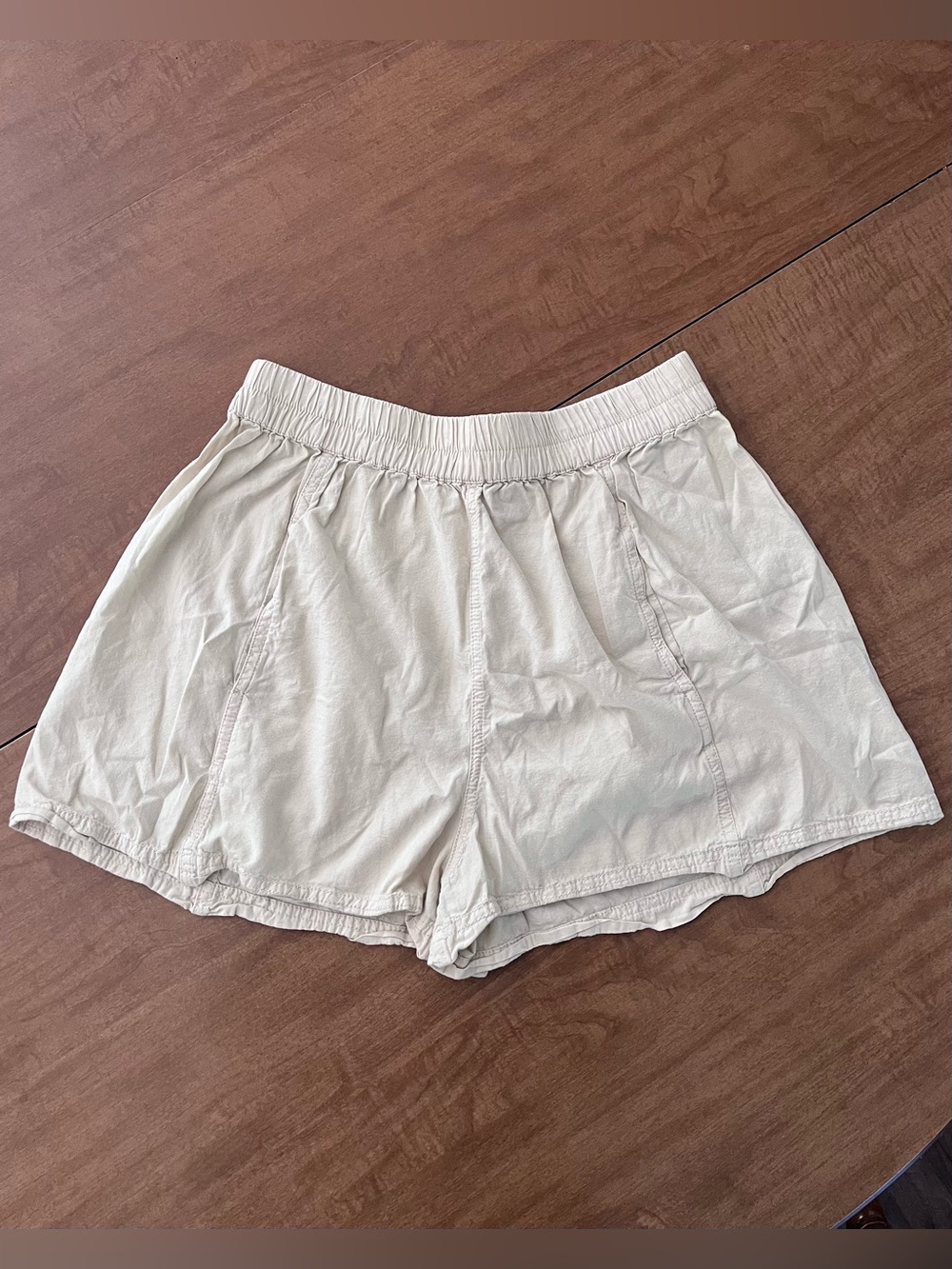 Free People cotton viscose shorts beige Small